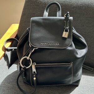 Marc Jacobs Bold Grind leather backpack in black